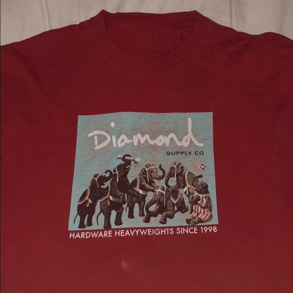 XXL Diamond Supply Co Red T-Shirt